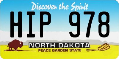 ND license plate HIP978