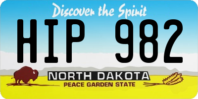 ND license plate HIP982