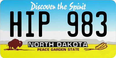 ND license plate HIP983