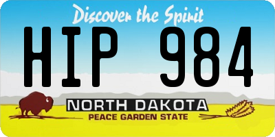 ND license plate HIP984