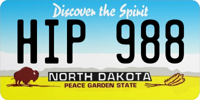 ND license plate HIP988