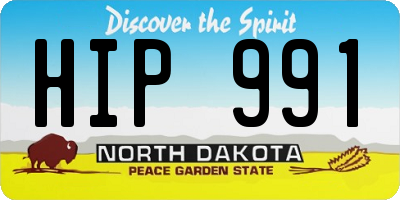 ND license plate HIP991