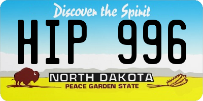 ND license plate HIP996