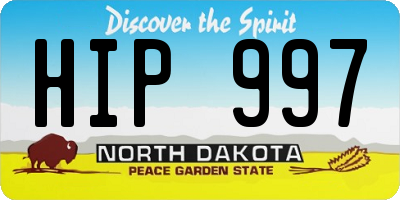 ND license plate HIP997