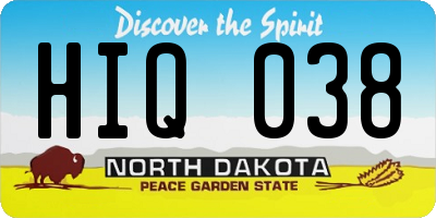 ND license plate HIQ038