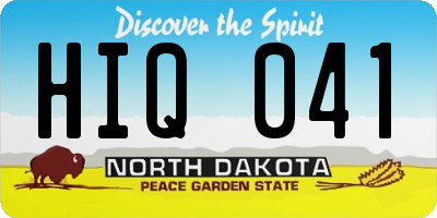 ND license plate HIQ041