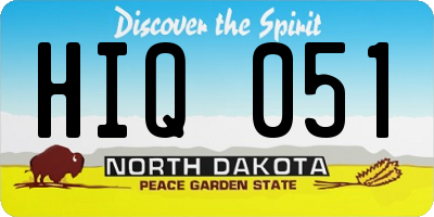 ND license plate HIQ051