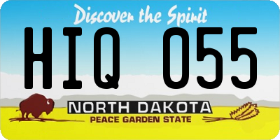 ND license plate HIQ055