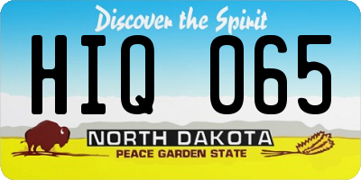 ND license plate HIQ065