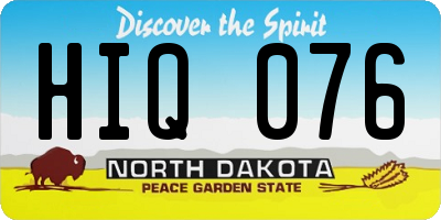 ND license plate HIQ076