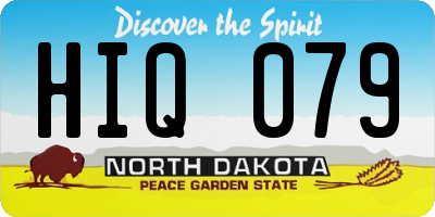 ND license plate HIQ079