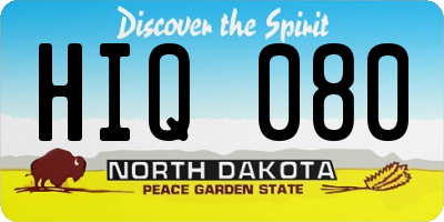 ND license plate HIQ080