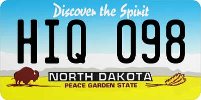 ND license plate HIQ098