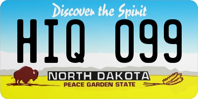 ND license plate HIQ099