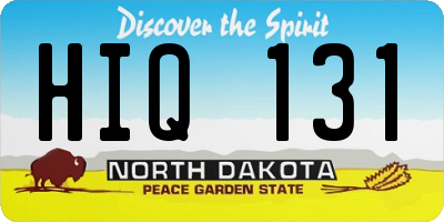 ND license plate HIQ131