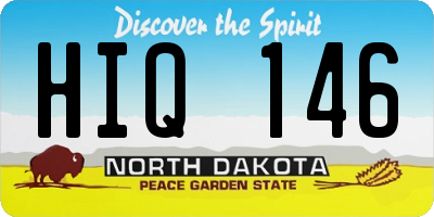 ND license plate HIQ146