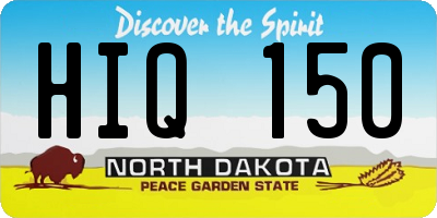 ND license plate HIQ150