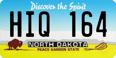 ND license plate HIQ164