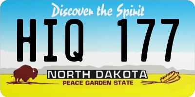 ND license plate HIQ177