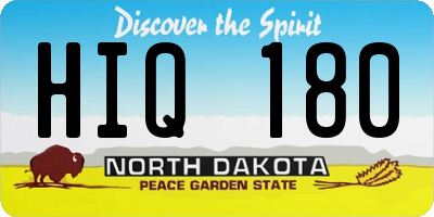 ND license plate HIQ180