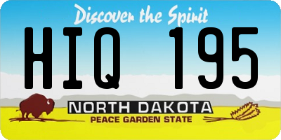ND license plate HIQ195