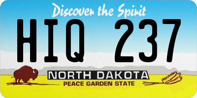 ND license plate HIQ237