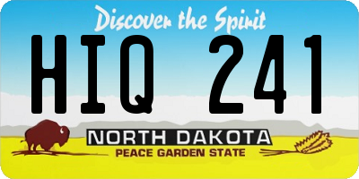 ND license plate HIQ241