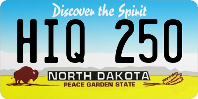 ND license plate HIQ250