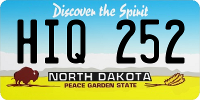 ND license plate HIQ252