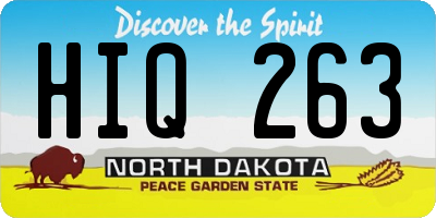 ND license plate HIQ263
