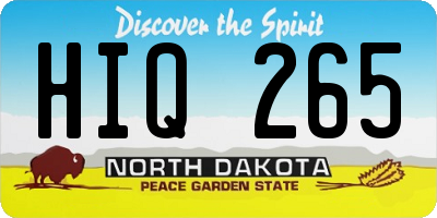 ND license plate HIQ265