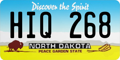 ND license plate HIQ268