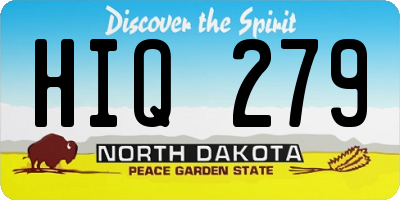 ND license plate HIQ279
