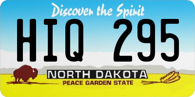 ND license plate HIQ295