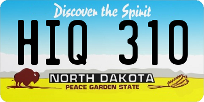 ND license plate HIQ310