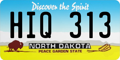ND license plate HIQ313