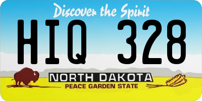 ND license plate HIQ328