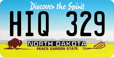 ND license plate HIQ329