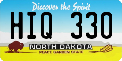 ND license plate HIQ330
