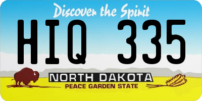 ND license plate HIQ335
