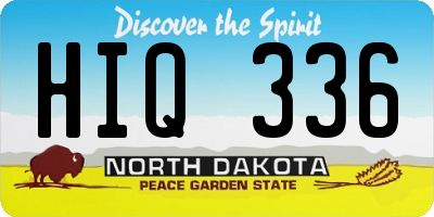 ND license plate HIQ336