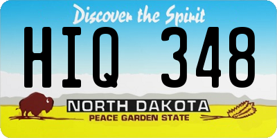 ND license plate HIQ348