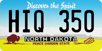 ND license plate HIQ350