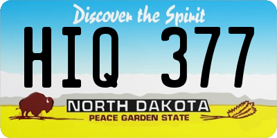 ND license plate HIQ377