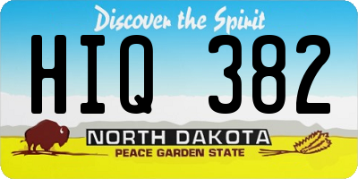ND license plate HIQ382