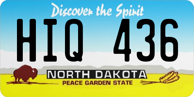 ND license plate HIQ436
