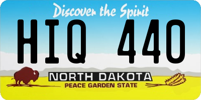 ND license plate HIQ440