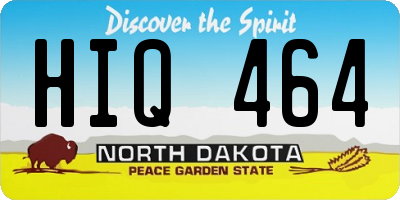 ND license plate HIQ464