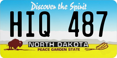 ND license plate HIQ487