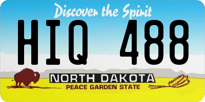ND license plate HIQ488